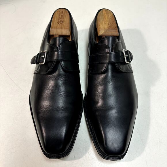EXCELLENT John Lobb Clements Black Single Monk Made in Paris UK 9 / US 10 - Picture 1 of 13